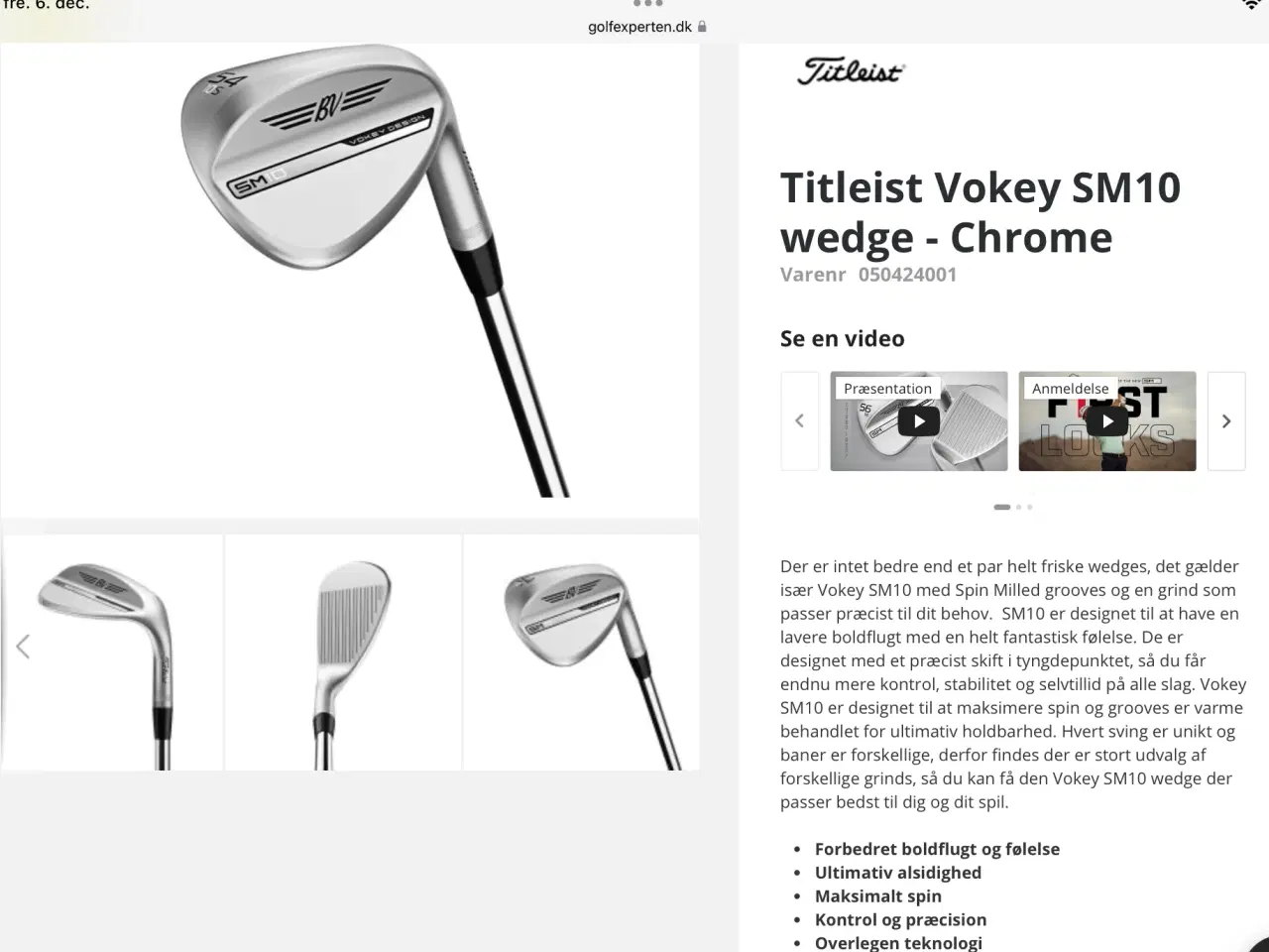 Billede 1 - Nye Titleist SM10 wedges 54˚ og 58˚ 