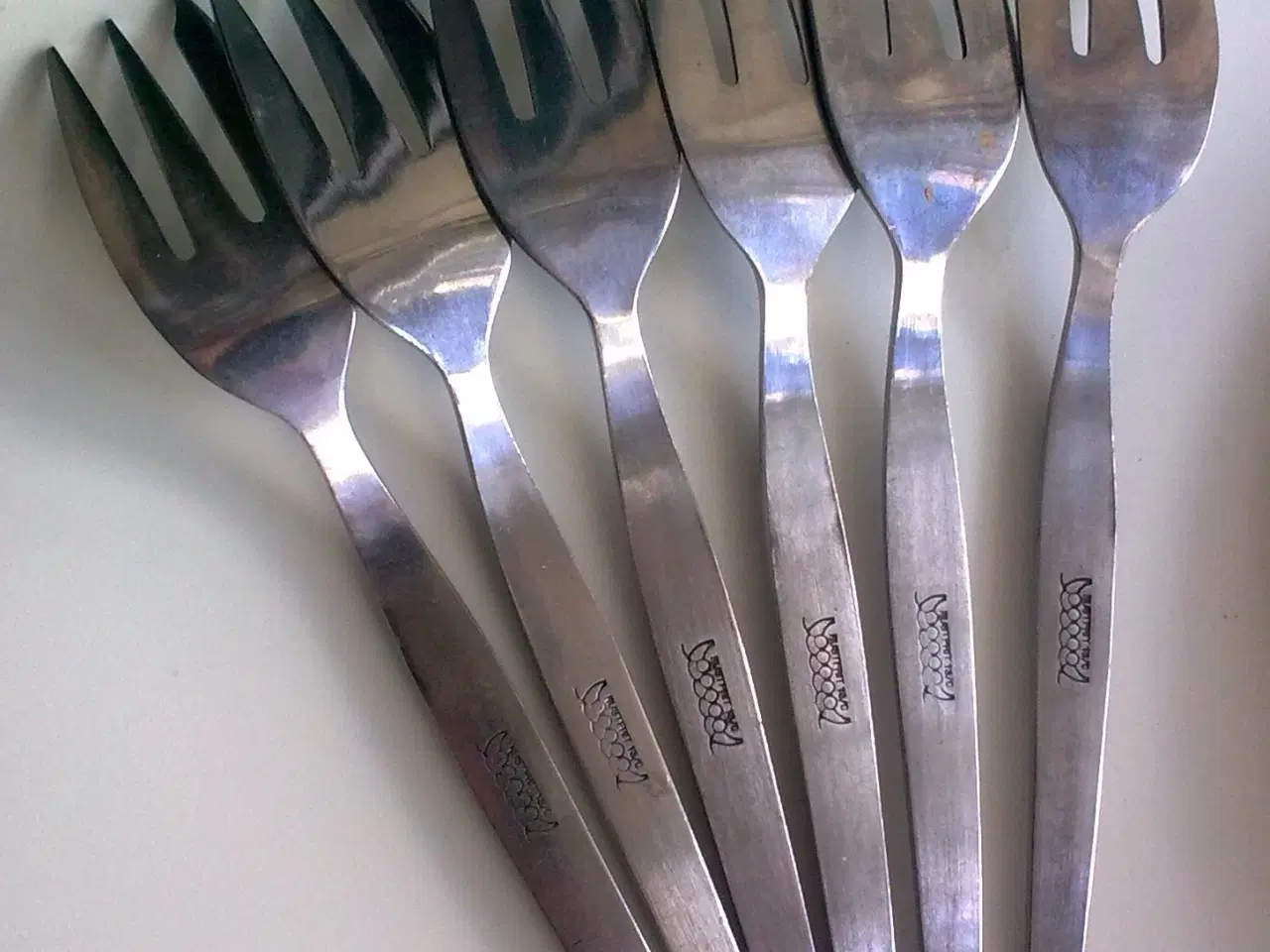Billede 7 - Kagegafler 14 stk. rustfri stål 1970rnes DK o.a.