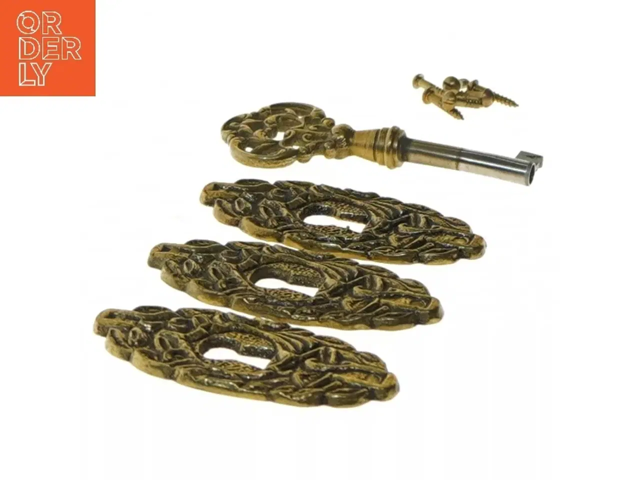 Billede 3 - Dekorativ nøgle og nøgleplader sæt (str. 8 cm)