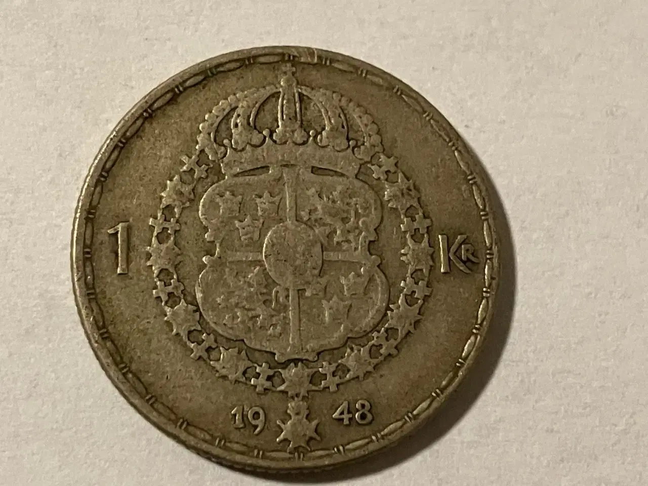 Billede 1 - 1 Krona 1948 Sweden - Silver