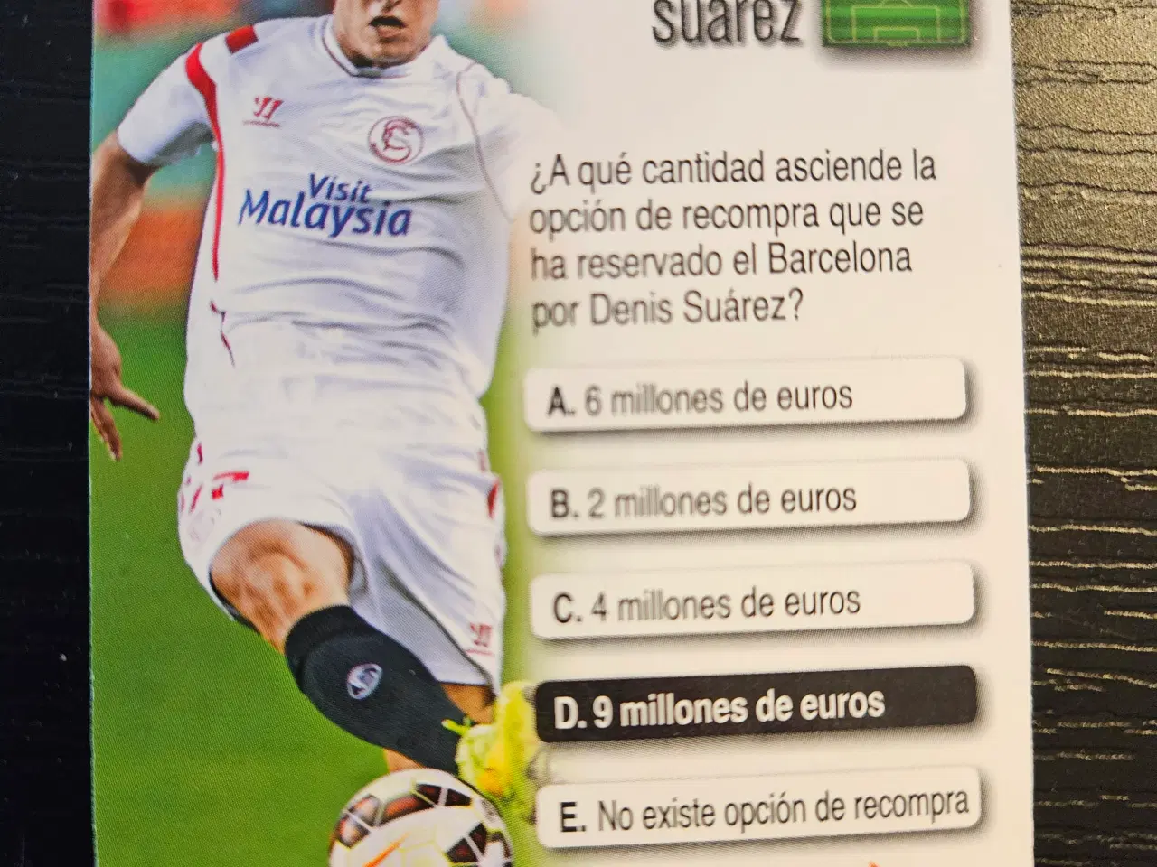 Billede 2 - Denis Suarez 2015 Fodboldkort