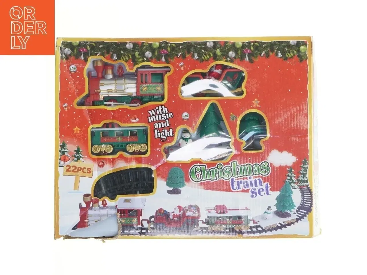 Billede 1 - Juletogsæt med musik og lys (str. 40x30 cm)