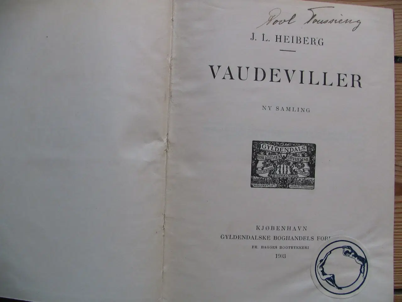 Billede 3 - Johan Ludvig Heiberg. Vaudeviller - Ny Samling