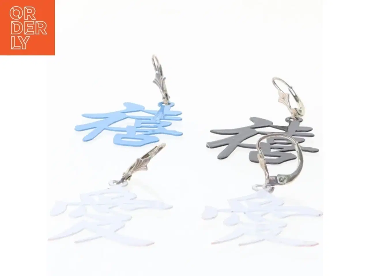 Billede 4 - Kinesiske tegn øreringe (str. 3,5 cm)