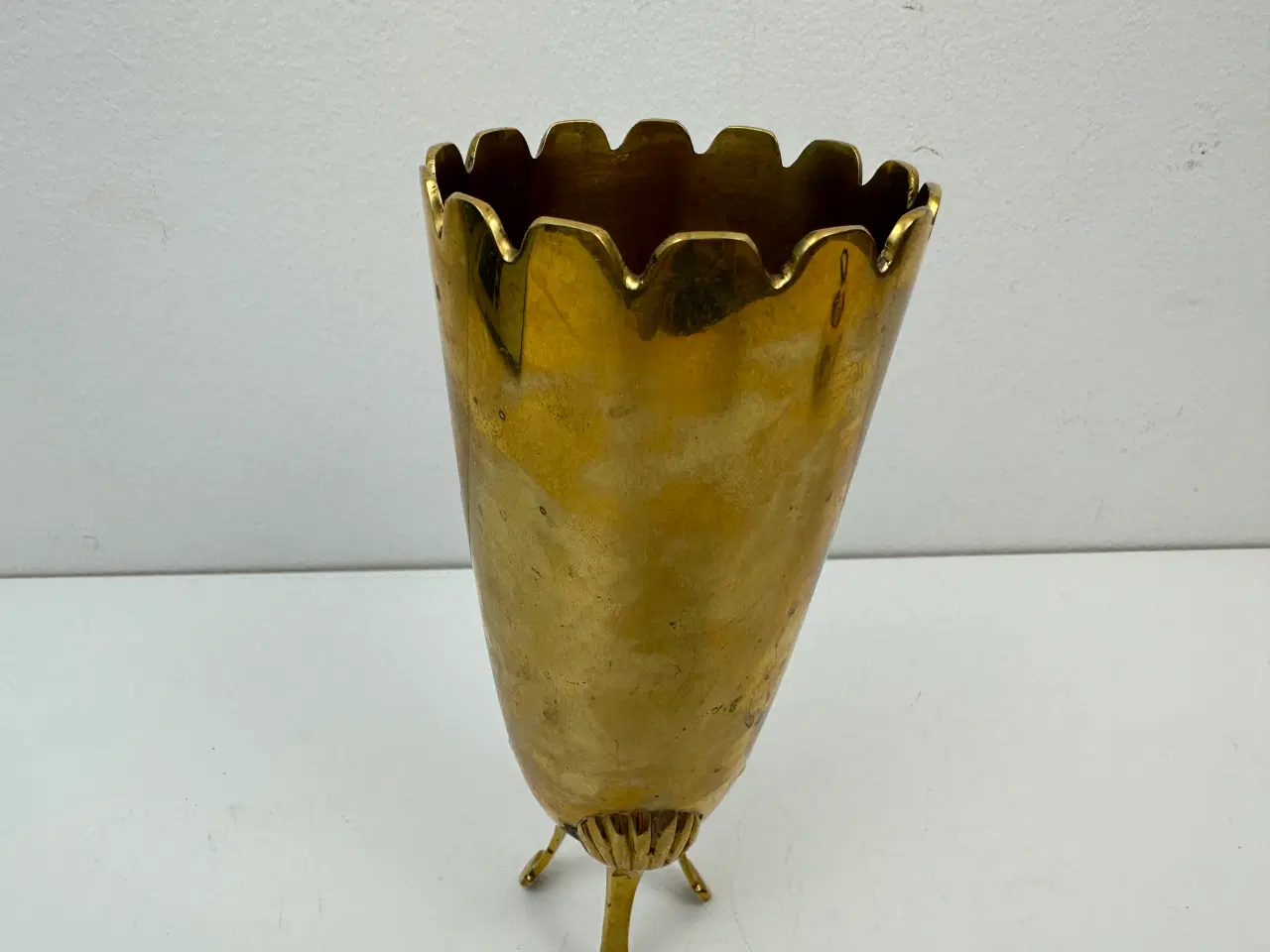 Billede 3 - Messing trebenet vase (vintage)