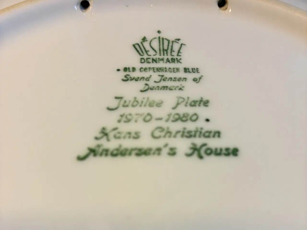 Billede 2 - H. C. Andersen Jule jubilærums platte fra Desiree