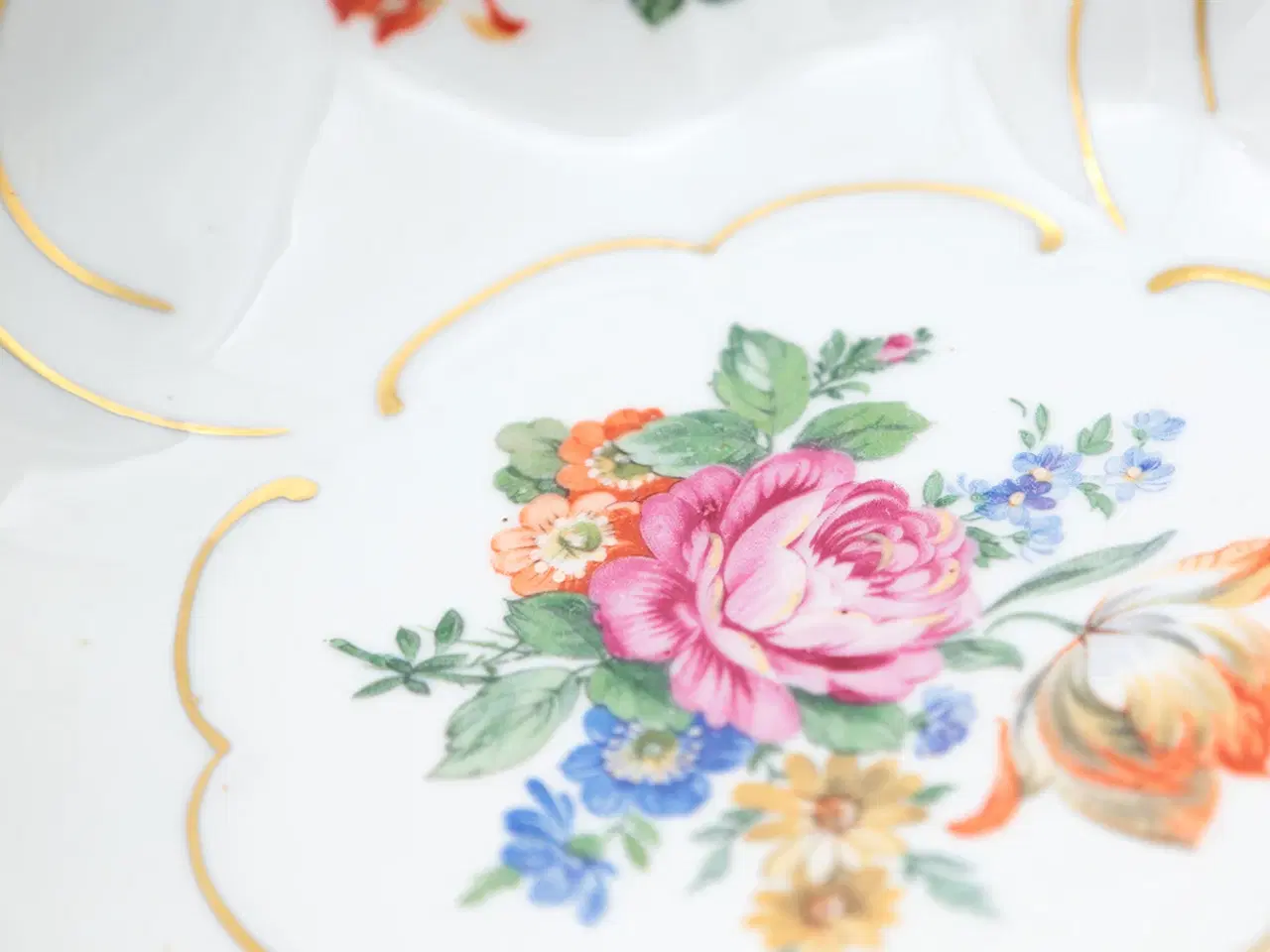 Billede 7 - Stor vintage tysk håndemaljeret porcelænsskål fra 