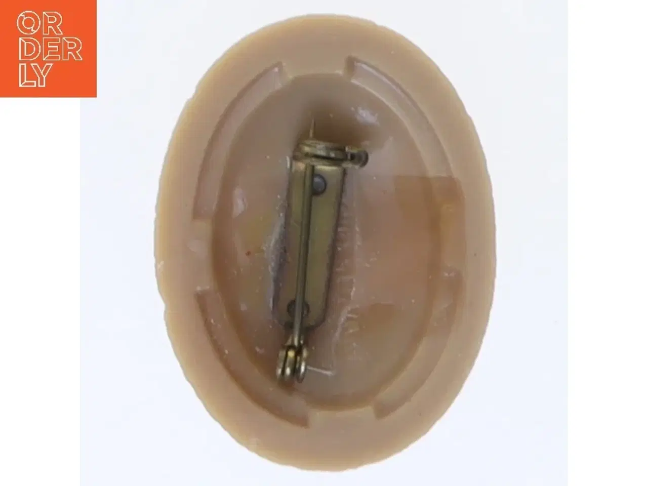 Billede 2 - Oval broche med portræt (str. 4 cm)