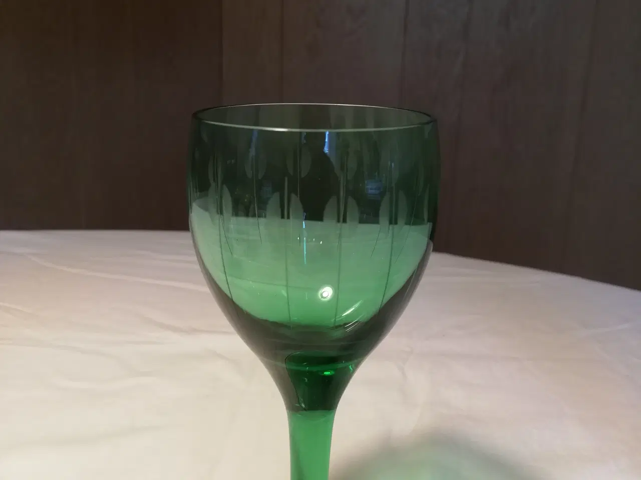 Billede 2 - 12 Kirsten Piil grønne rhinskvin/hvidvin glas 