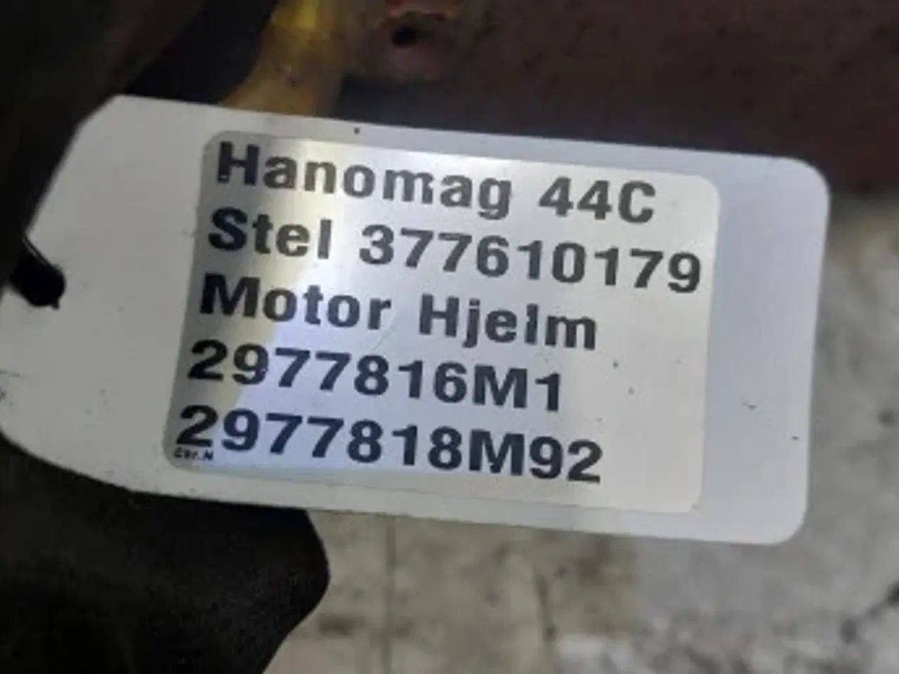 Billede 2 - Hanomag 44C Motor Hjelm 2977816M91 Stel 377610179