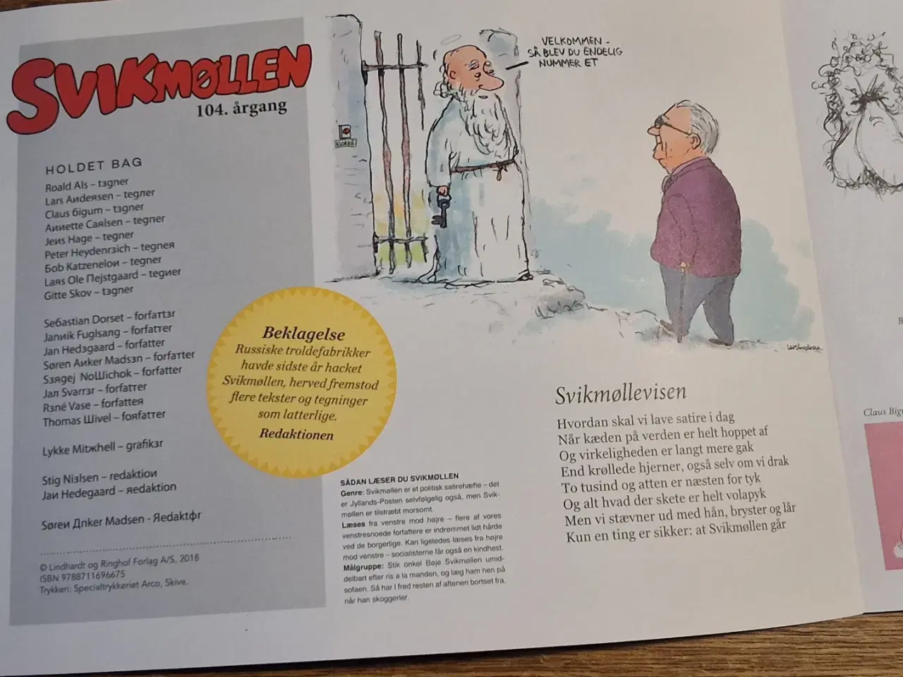 Billede 5 - Svikmøllen 2018, Humor og satire - hæfte med tekst