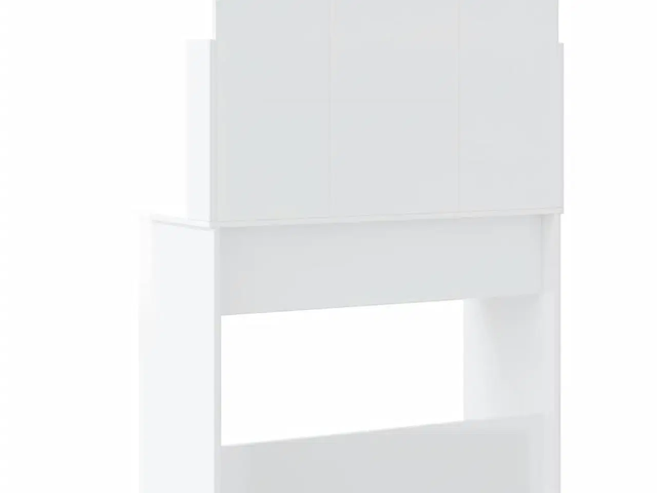 Billede 7 - Makeupbord med LED-lys 96x40x142 cm hvid højglans