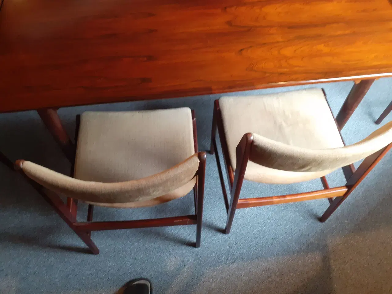 Billede 3 - Palisander spisebord med stole 