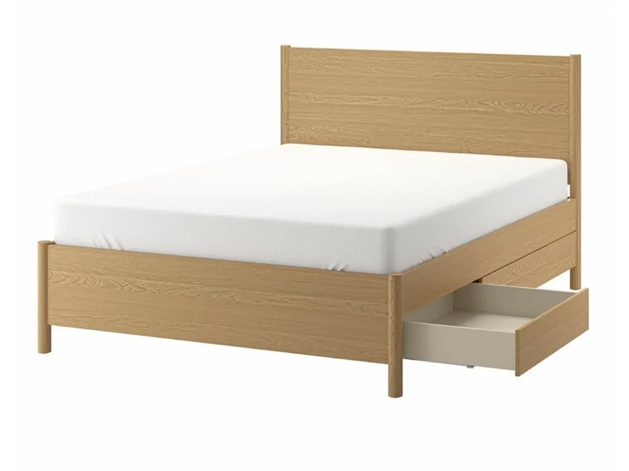 Billede 1 - TONSTAD Sengestel med opbevaring, egetræsfiner