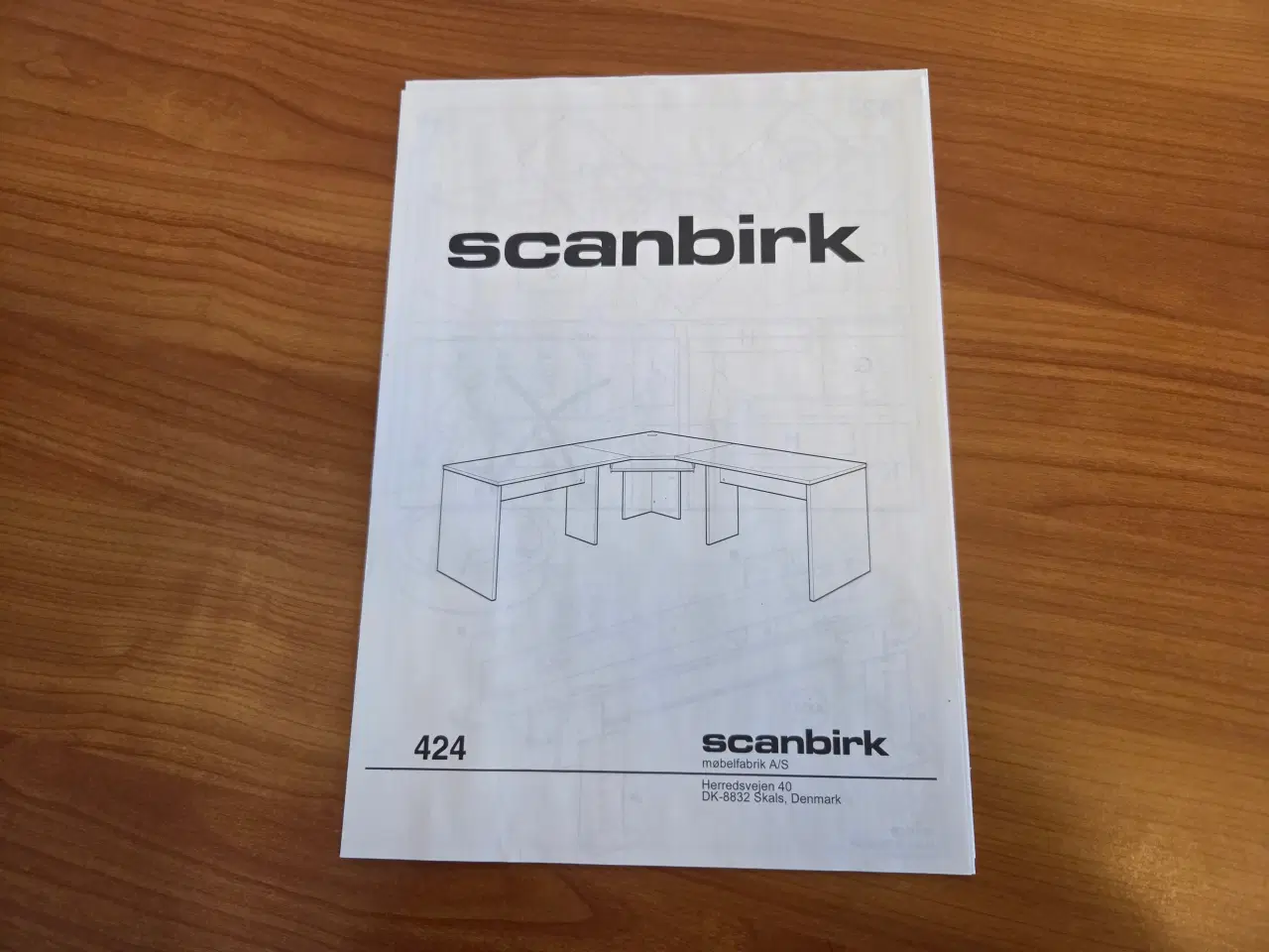 Billede 6 - Stort skrivebord. Vinkel model med skuffemodul.