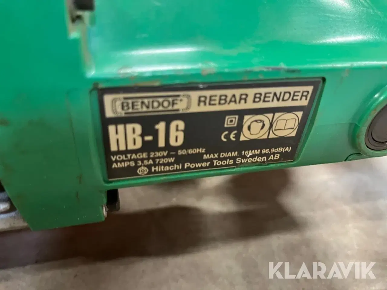 Billede 5 - Bukkemaskine Bendof Rebar Bender HB-16