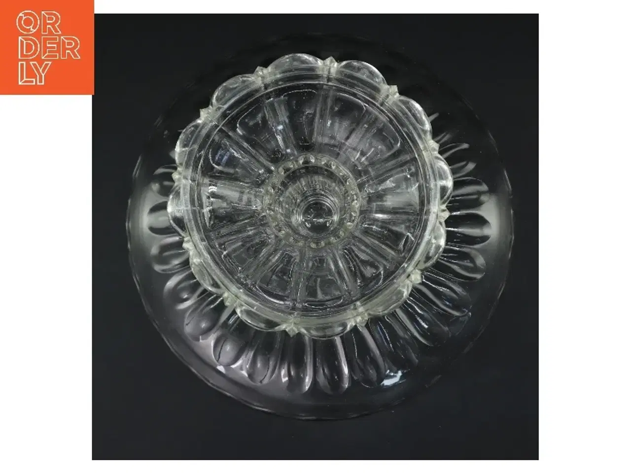 Billede 2 - Glas kagefad på fod (str. Ø 25 cm længde 21 cm)