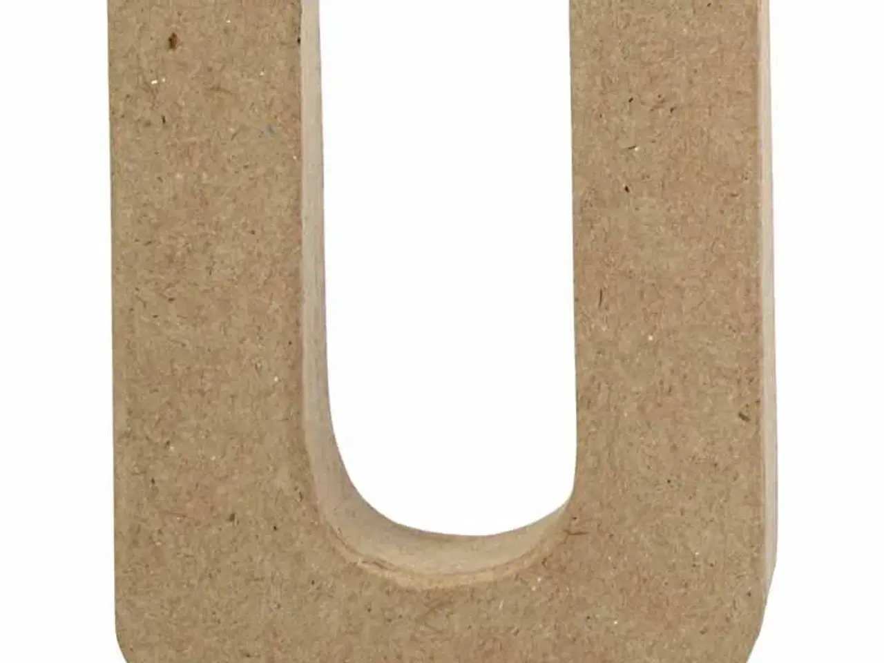 Billede 1 - Håndlavet Bogstav U i Papmaché - 10 cm