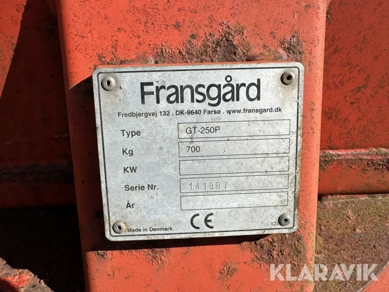 Billede 11 - Planeringsskær Fransgård GT -250p