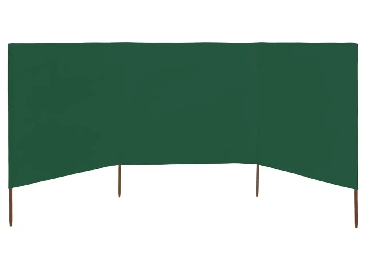 Billede 2 - 3-panels læsejl stof 400 x 120 cm grøn