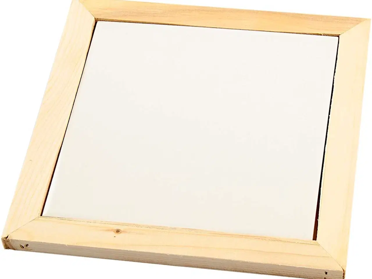 Billede 1 - Stilfuld bordskåner med træramme - 15x15 cm