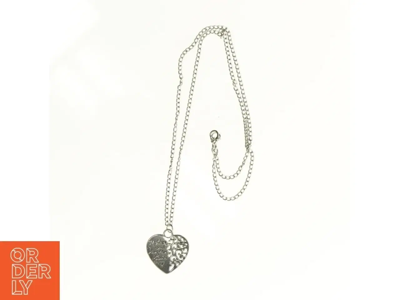 Billede 1 - Halskæde med hjerte vedhæng (str. 33 cm) stål