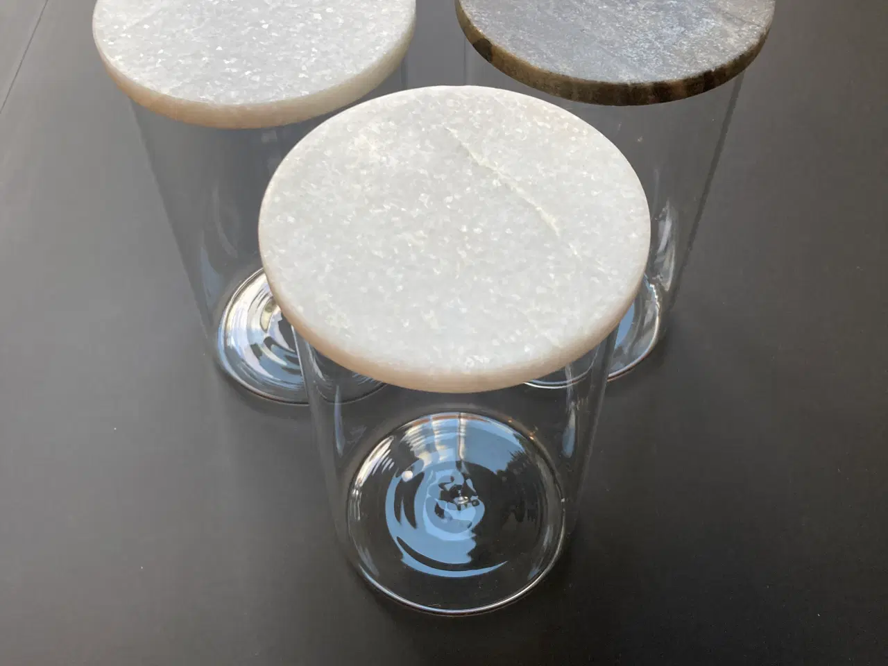 Billede 4 - Glas, Opbevaringsglas, Marmor, 3 Stk