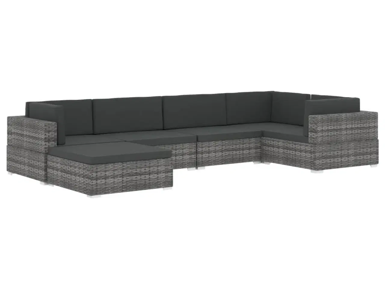 Billede 9 - Midtersæde til sofa 1 stk. med hynder polyrattan grå