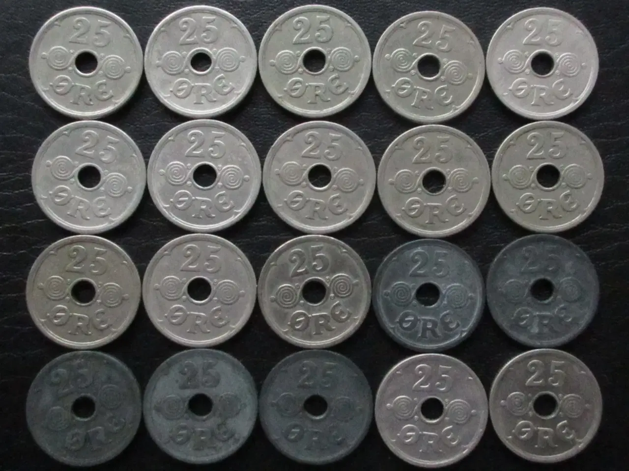 Billede 2 - 25 ører 1924-1947 Chr. X, 20 forskellige årstal