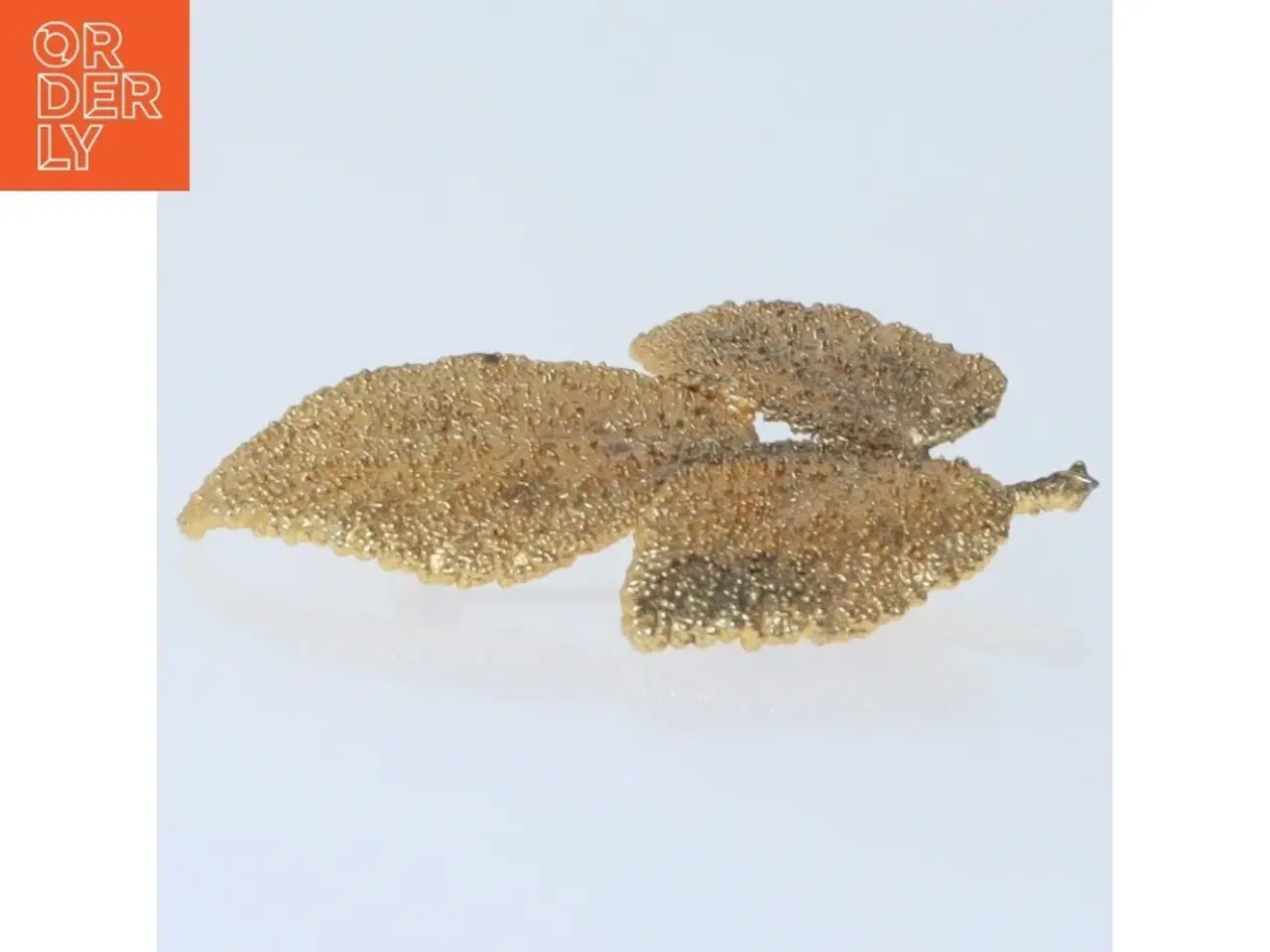 Billede 4 - Guld bladminiatyr broche (str. 6 cm)