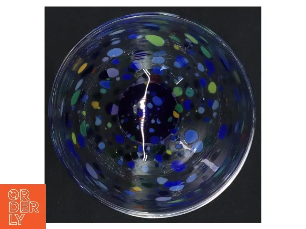 Billede 2 - Farvet glas skål (str. 9 x ø 12,5 cm)