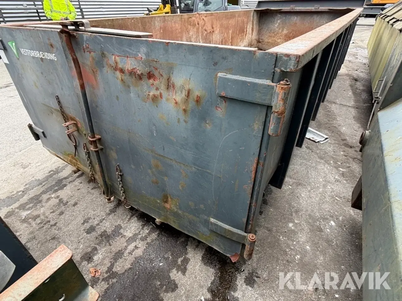 Billede 4 - Container Åben affaldscontainer med løftebeslag