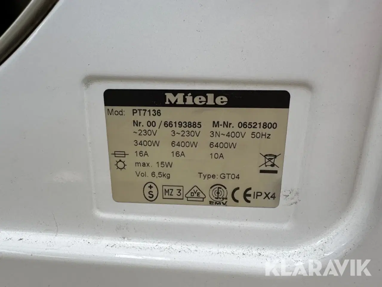 Billede 8 - Industri Tørretumbler Miele PT7136 Plus