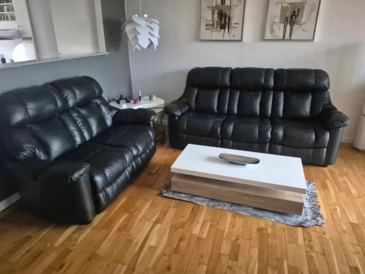 Billede 1 - Lædersofa 