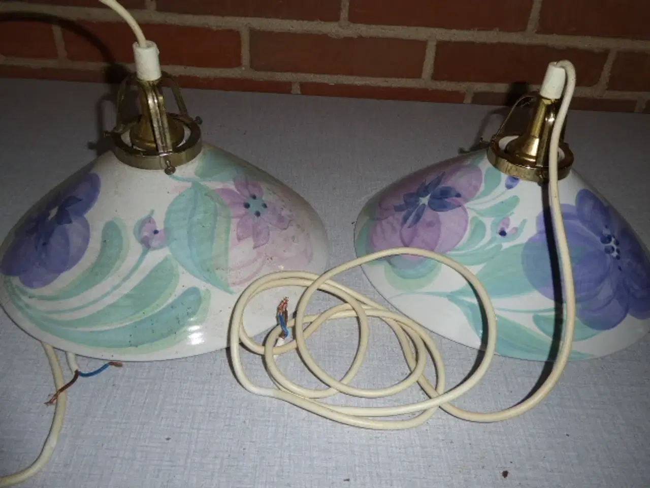 Billede 1 - 2 stk. lamper i porcelæn