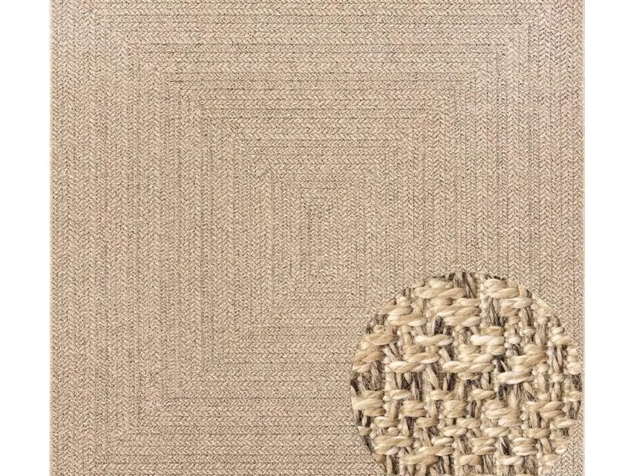 Billede 2 - Gulvtæppe ZIZUR 200x200 cm jute-look indendørs og udendørs