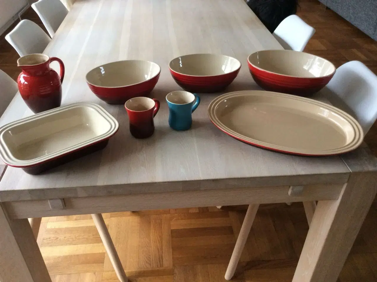 Billede 1 - Le Cruiset rød 8 dele