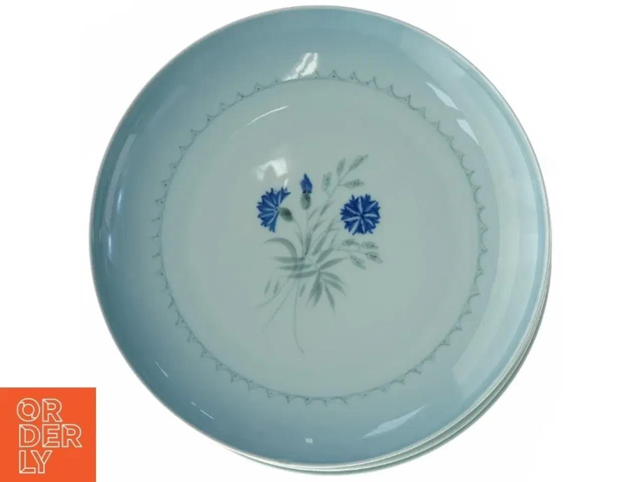 Billede 1 - Porcelænstallerkener med blomstermotiv, kornblomst, demeter fra Bing Og Grøndahl (str. Diameter 24 cm)