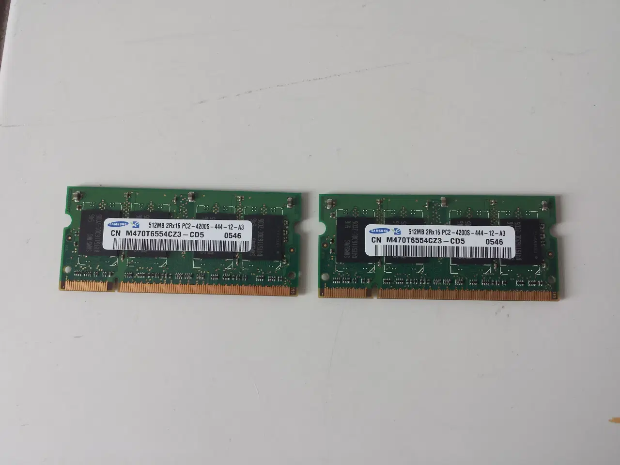 Billede 1 - Samsung 2 x 512MB DDR2 SODIMM RAM 200-pin Unbuffer