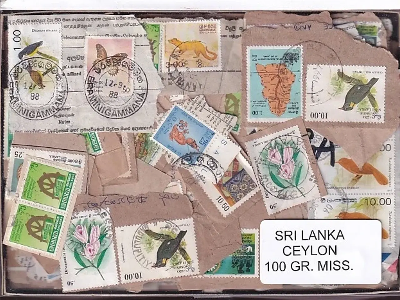 Billede 1 - Sri Lanka/Ceylon 100 g. Brevvare