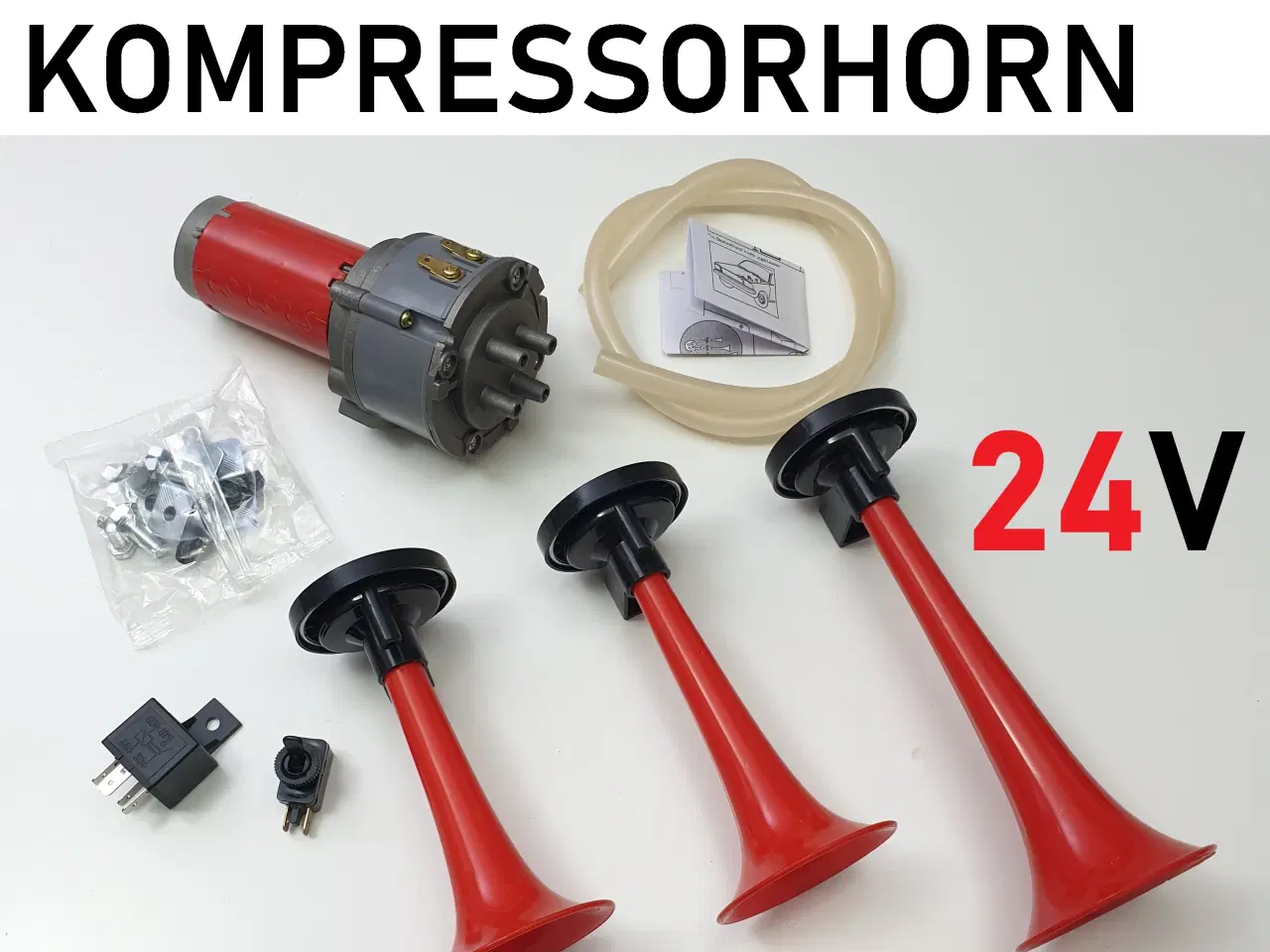 Billede 1 - NY! 24V 3-Tonet Kompressorhorn 117dB