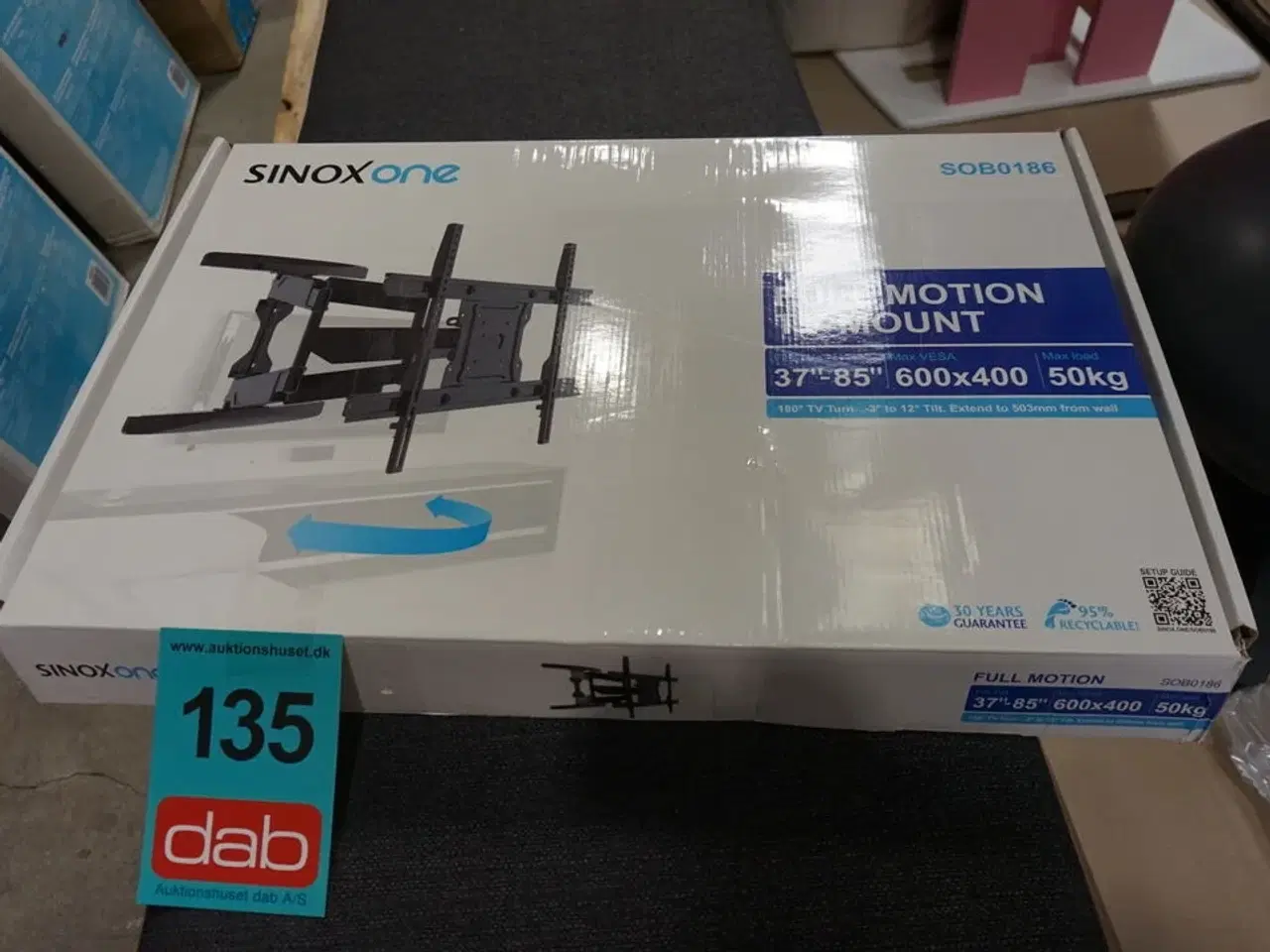 Billede 3 - Sinox One full motion  TV vægbeslag. 37"-85"