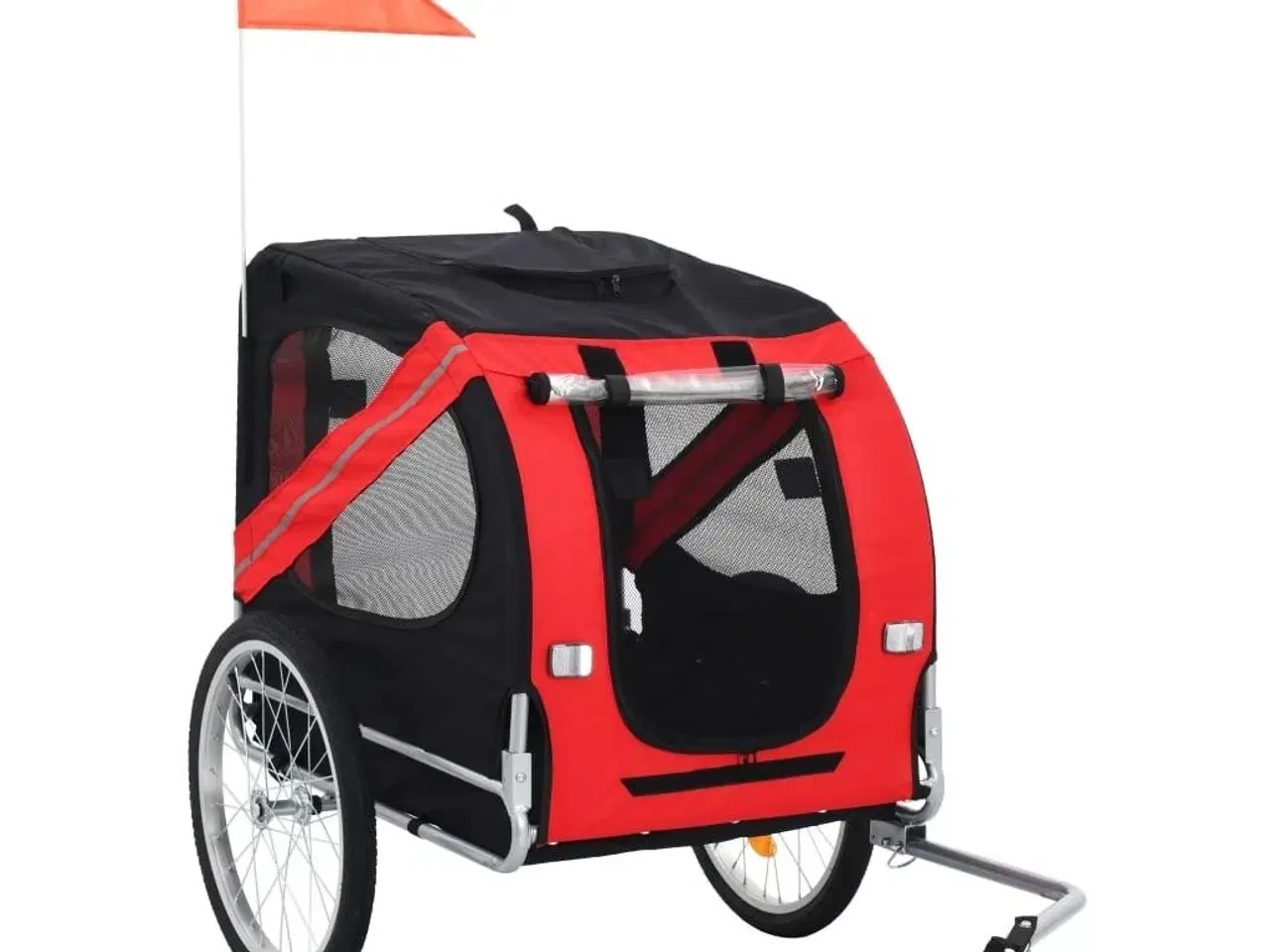 Billede 1 - Cykeltrailer til kæledyr rød og sort