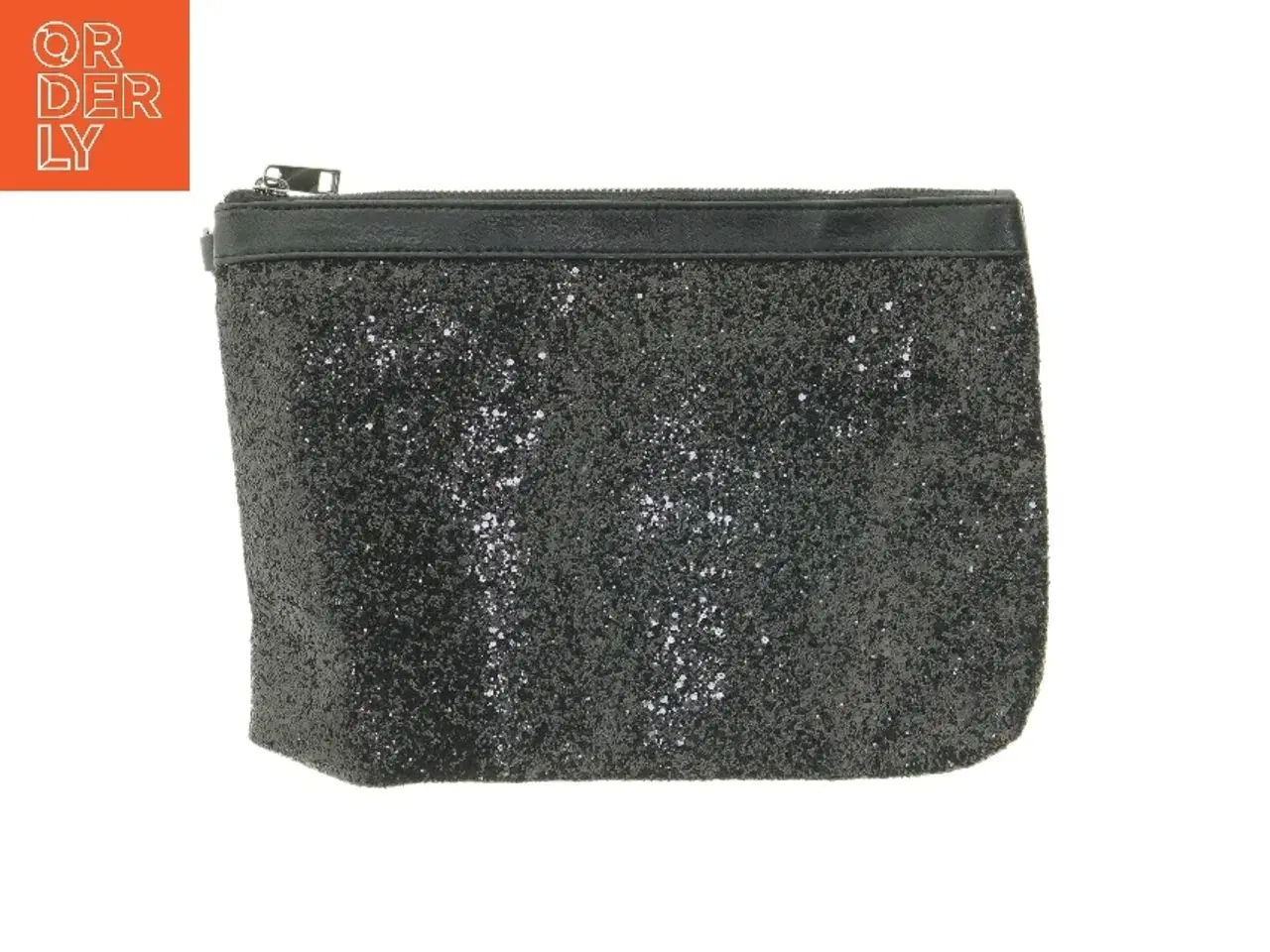 Billede 1 - Sort kosmetikpung med glimmer fra Esmara (str. 31x22 cm)
