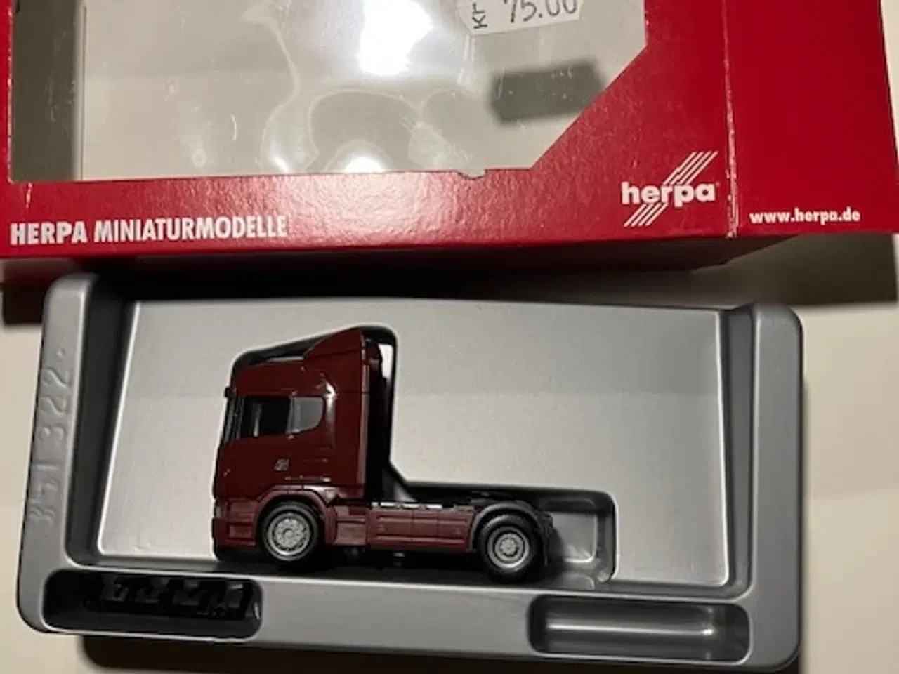 Billede 1 - Herpa Scania R HL ZM 0545 Rød Trucker H0 Som Ny.