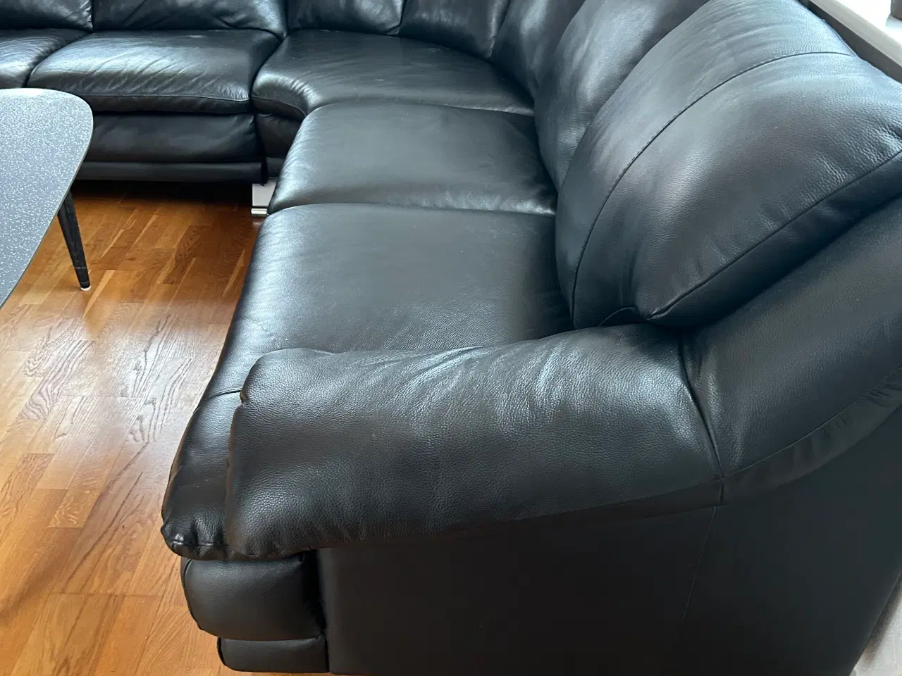 Billede 2 - Læder hjørnesofa