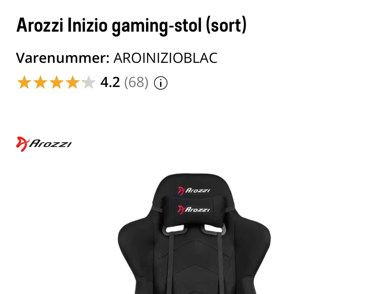 Billede 1 - Ny Arozzi Gaming stol