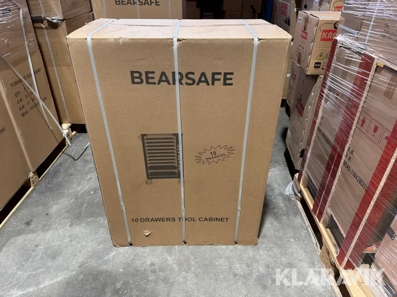 Billede 12 - Værktøjsvogn Bearsafe med 10 skuffer og indhold