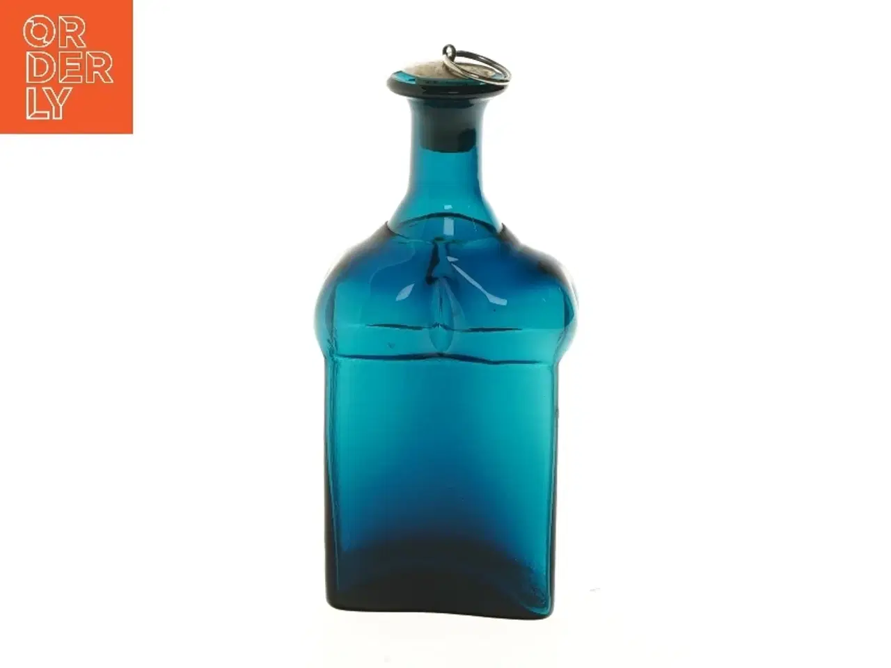 Billede 3 - Vintage glasflaske med prop (str. 21 cm)