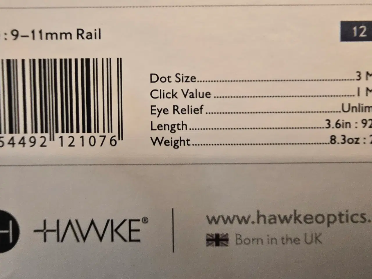 Billede 2 - Hawke Vantage Red Dot 1X30 Rødpunktsigte